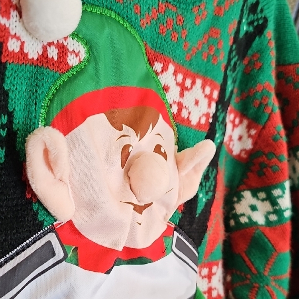 Holiday Elf Sweater in Green and Red - Picture 4 of 11